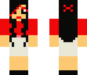 miss red in a dress