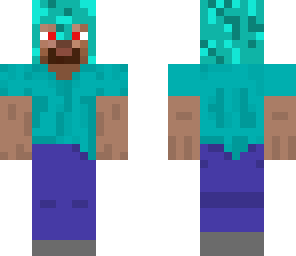 evil steve with diamond sparta helmet