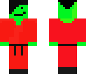green face red gi