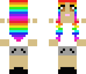 rainbow hair chick