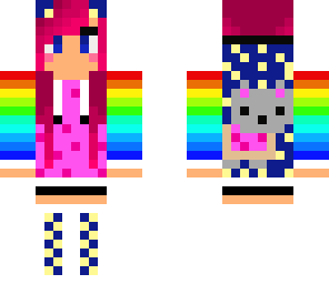 nyan cat girl pink hair