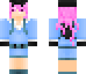anime girl with hat and backpack
