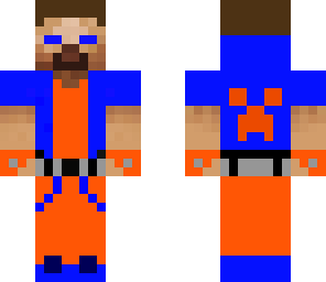 original blue  orange hoodie herobrine