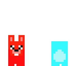 red andblue bunny