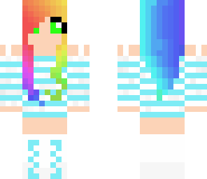 fixed again cute rainbow hair girl