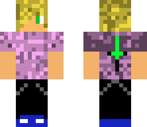 pink shirt guy with emearld sword