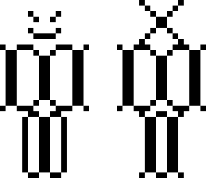black and white