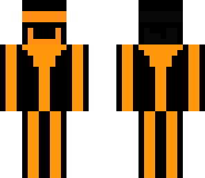 orange glow headphone dude