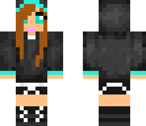girl in black and cyan sweater