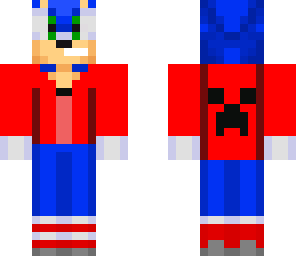 sonic in a creeper hood