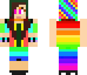 rainbows all around girl - with cape