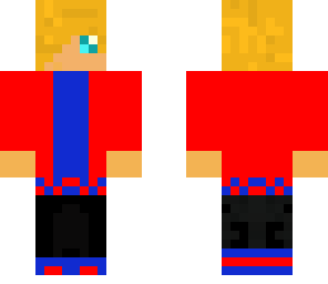 red and blue cardigan kid