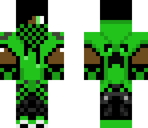 green boy with black hair 