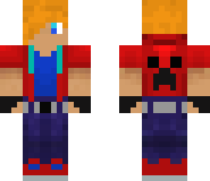 red and blue short sleeve hoodie
