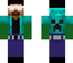 half zombie steve