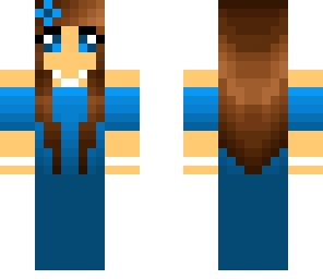 girl in a blue dress