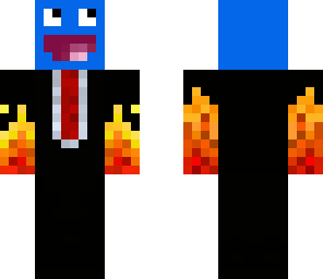 blue guy on flame