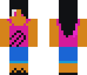 girl monster logo w long hair