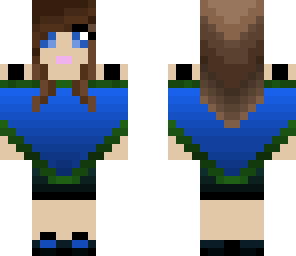 blue dressed wooman