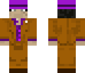 brown suit and hat