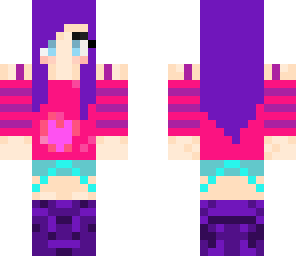 dj girl purple hair fixed shoues