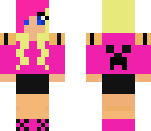 pretty girl pink and black clothes pink blonde