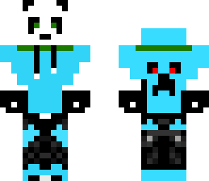 cyan green panda