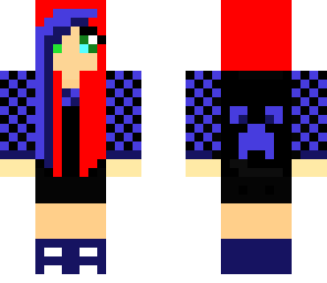 purple checker girl