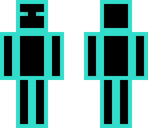 black-blue robot type skin