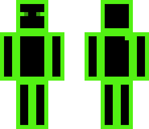 black - green robot type skin