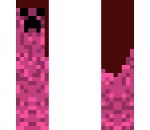  pink creeper girl  with brown hair