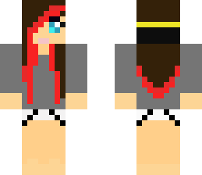 red emo girl