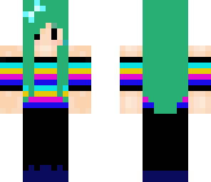 rainbow topped girl