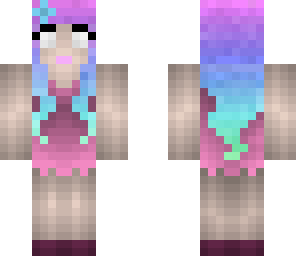 rainbow hair pretty girl