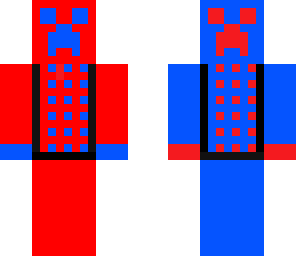 blue red
