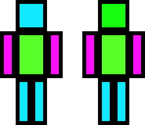 neon box man