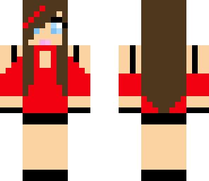 girl in black and red