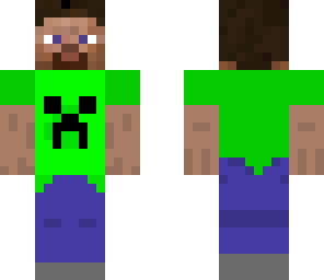 steve with creeper t-shirt