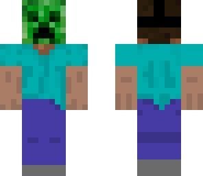 steve with creeper mask