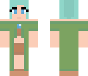 blue haired elven girl