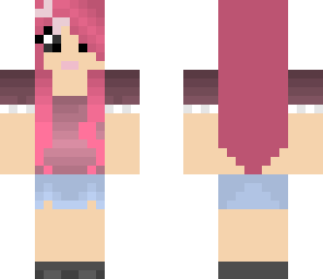 girl with pink hair