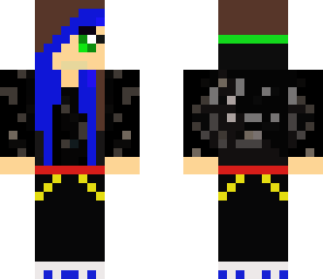 blue streaked punk girl