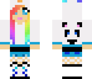 rainbow panda girl edit