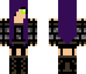 cute gothic girl with  neon yellowish eyes edition