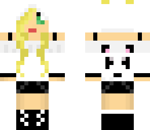 edited panda girl blonde hair