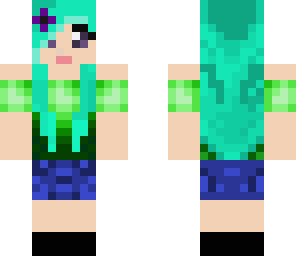 girl with blue hair