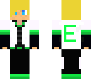 blonde boy with e on back