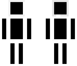 black on white