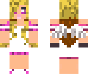 angel with pop-out blonde hair and other features