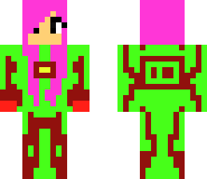 pink haired space girl